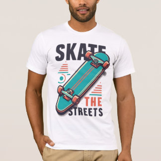 T-shirt Patiner dans les rues - Design dynamique de skateb