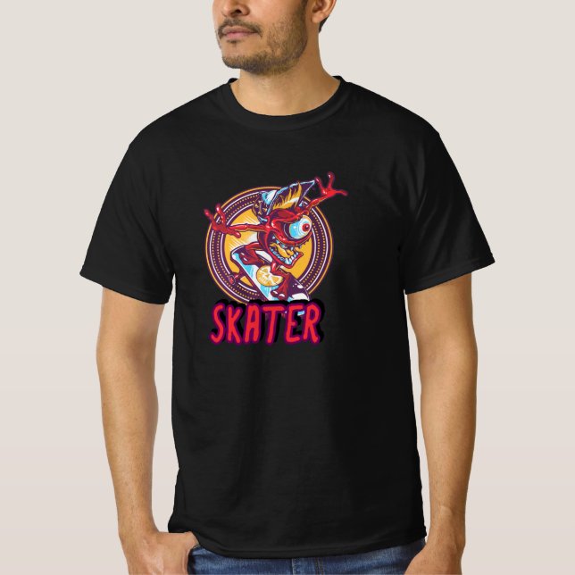 T-shirt Patineur aux yeux (Devant)
