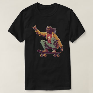 T-shirt Patineur cool à la mode Jésus Christ