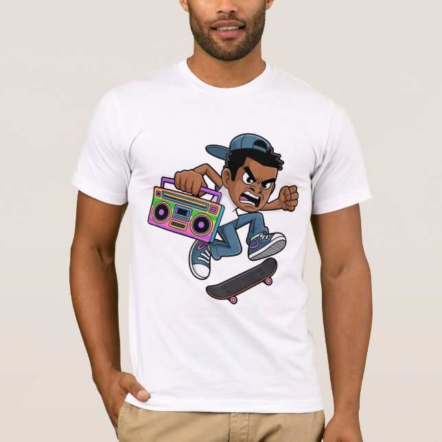 T-shirt Patineur en colère (Devant)