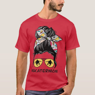 T-shirt Patineur maman Messy Bun Long