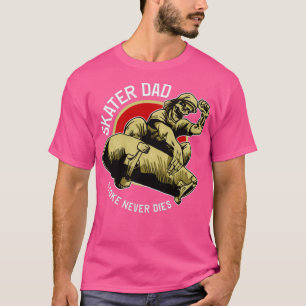 T-shirt Patineur Papa Stoke ne meurt jamais Skeleton Air