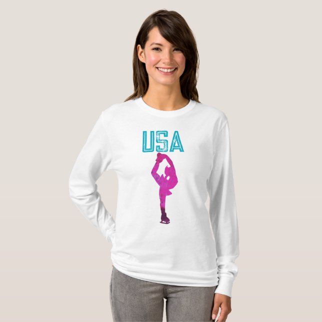 T-SHIRT PATINEUR SUR GLACE (Devant entier)