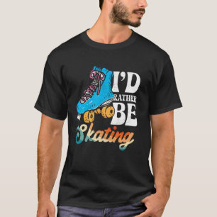 T-shirt Patineuse à rouleaux cool 1970s Retro I'd Rat