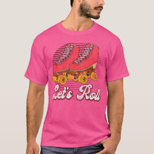 T-shirt Patineuse à roulettes cool années 1970