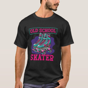 T-shirt Patineuse à roulettes Cool Rétro Années 70 Old Sch