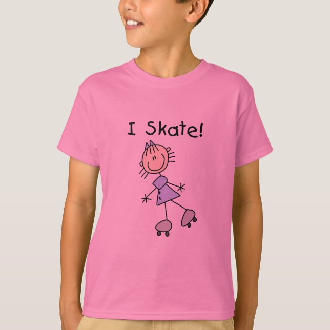 T-shirt Patineuse de fille (Devant)