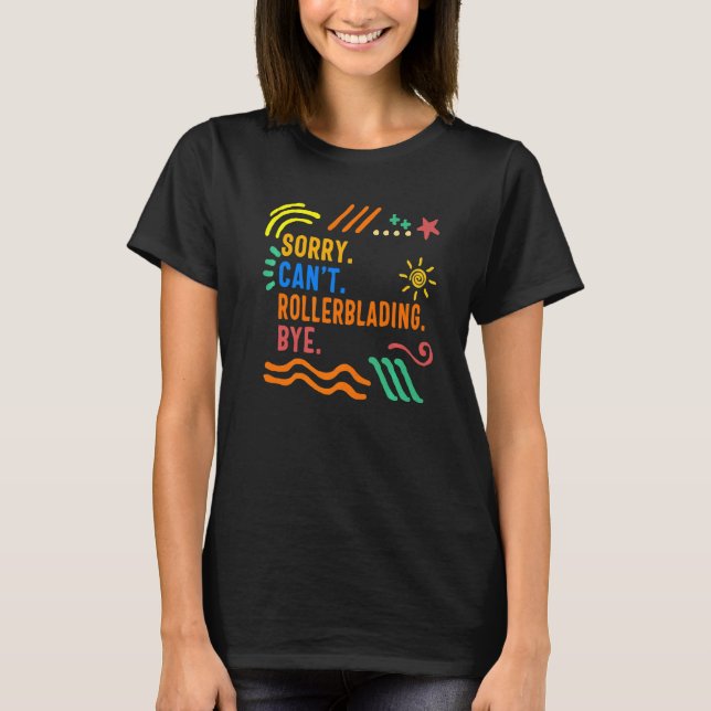 T-shirt Patineuse fille Rollerblading Roller Roller Rol (Devant)