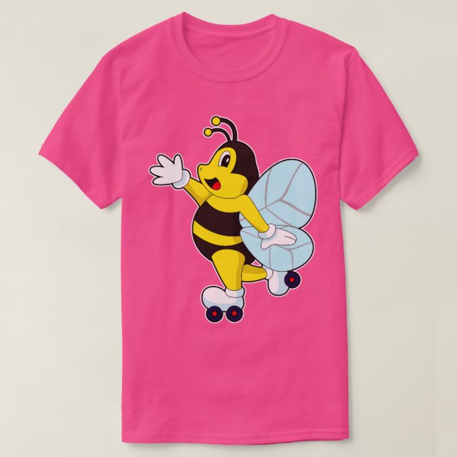 T-shirt Patins à roulettes d'abeille Patinage en ligne (Design devant)