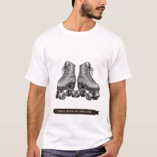 T-shirt Patins à roulettes drôles "Je roule avec ma propre