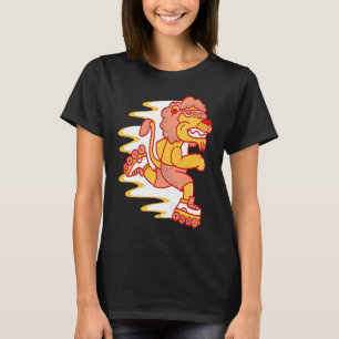 T-shirt Patins à roulettes pour enfants, animaux mignons,