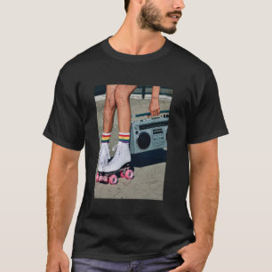 T-shirt Patins à roulettes rétro drôles de roller disco de