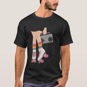 T-shirt Patins à roulettes rétro drôles de roller disco de