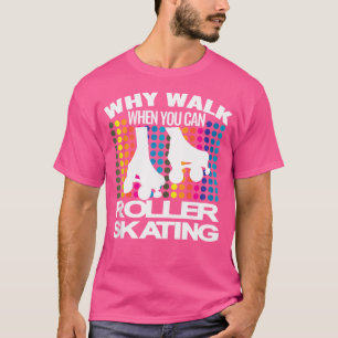 T-shirt Patins à Roulettes Skateur Disco 70 S 80 S Patin à