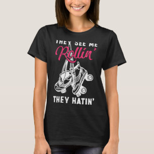T-shirt Patins À Roulettes vintages Retro Ils Me Voient Ro
