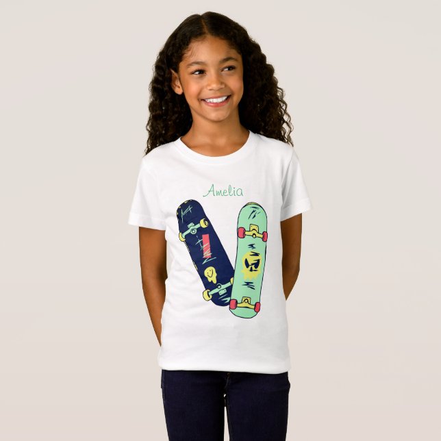 T-Shirt Patins cool (Devant entier)