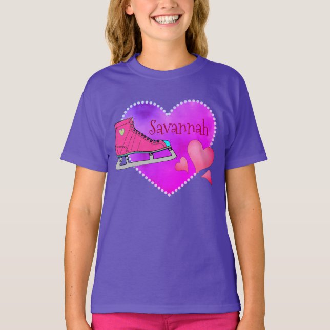T-shirt Patins de glace amour (Devant)