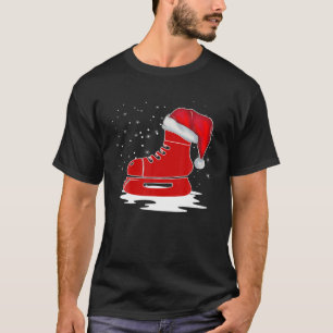 T-shirt Patins de hockey sur glace Santa Hat Pajamas de No