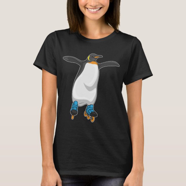 T-shirt Patins en ligne Penguin (Devant)