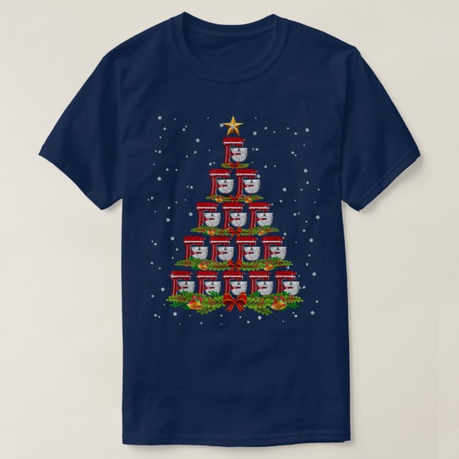 T-shirt Pâtisserie amusante Boulanger de Noël Arbre de bis (Design devant)