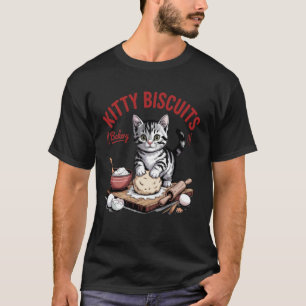 T-shirt Pâtisserie Biscuits pour Chat Chaton Mignon Pétris