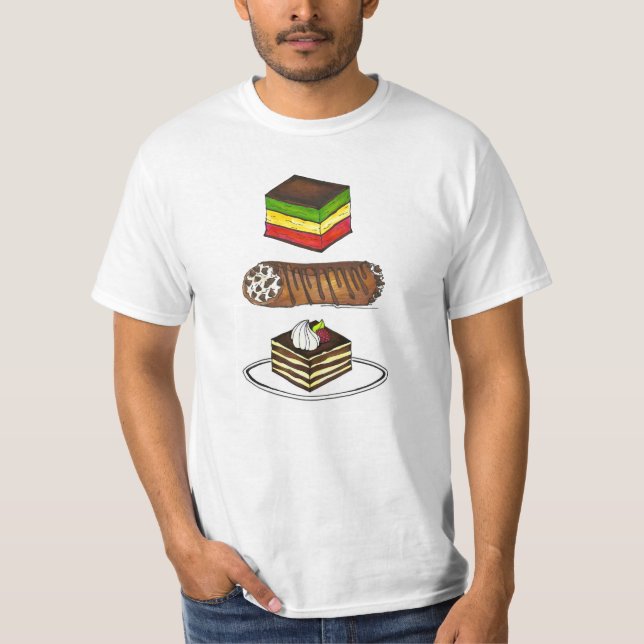 T-shirt Pâtisseries italiennes Tiramisu Rainbow Cookie Can (Devant)