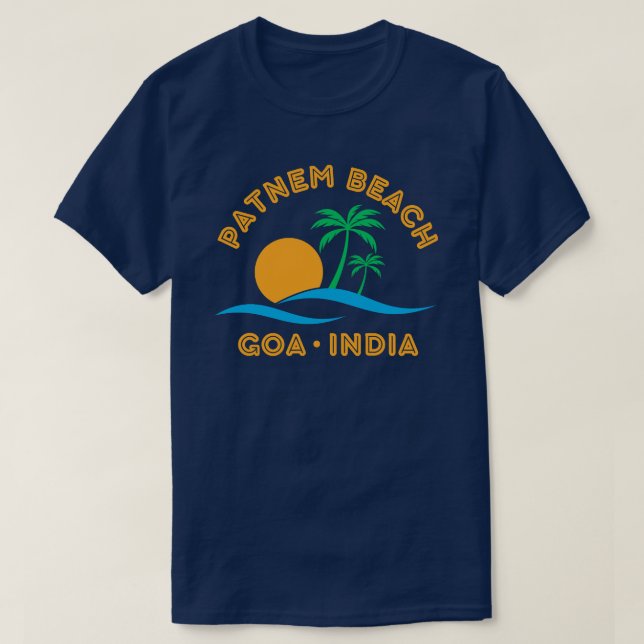 T-SHIRT PATNEM BEACH-GOA INDE (Design devant)