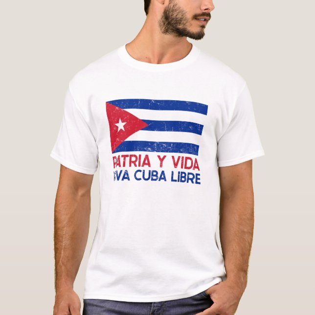 T-shirt Patria y Vida Viva Cuba Libre (Devant)