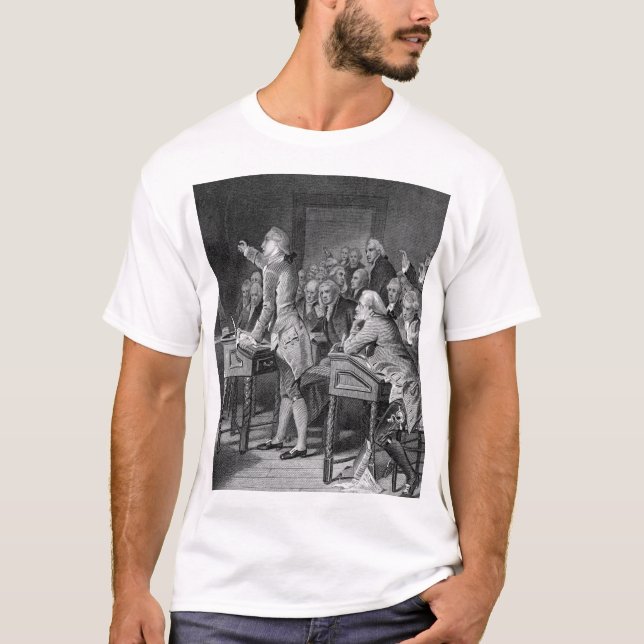 T-shirt Patrick Henry adressant l'image de Virginia_War (Devant)