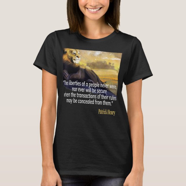 T-shirt Patrick Henry cite (Devant)