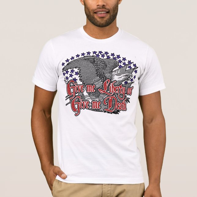 T-shirt Patrick Henry : Donnez-moi la liberté ou (Devant)