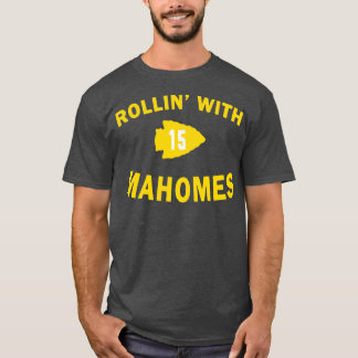 T-shirt Patrick Mahomes Rollin Avec Mahomies Drôle