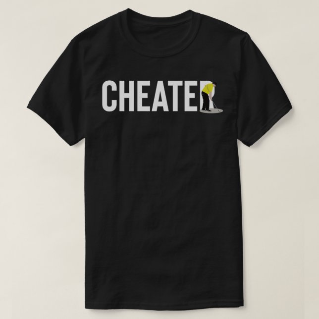 T-SHIRT PATRICK REED CHEATER GOLFER GREEN (Design devant)