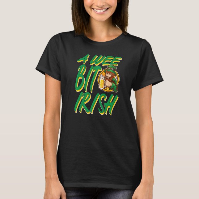 T-shirt Patrick's Day A Wee Bit Irish Premium (Devant)