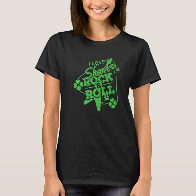 T-shirt Patrick's Day I Love Sham Rock Premium (Devant)