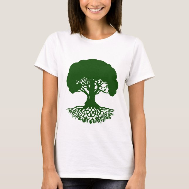 T-shirt Patrick'sCelticIrishTreeofLife-HunterGreenT-Shirt (Devant)