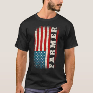 T-shirt Patrie américaine vintage en détresse - Drapeau ag