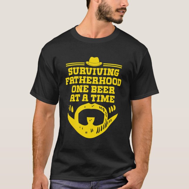 T-shirt Patrie Survivante Une Bière À La Fois Parents Da (Devant)