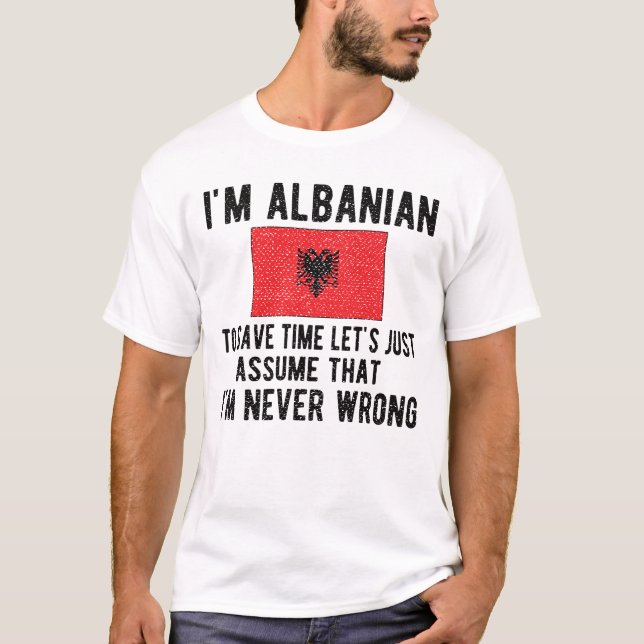 T-shirt Patrimoine albanais L'Albanie racine Drapeau alban (Devant)