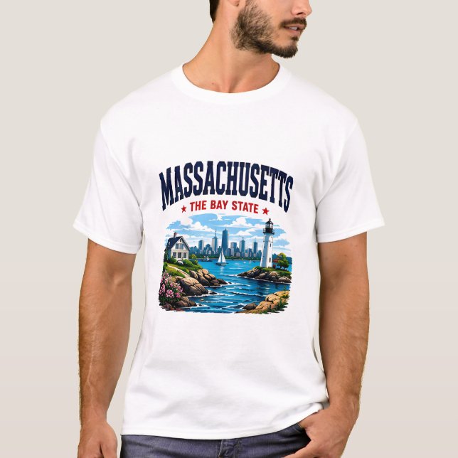 T-shirt Patrimoine côtier du Massachusetts (Devant)
