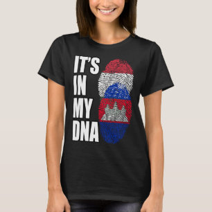 T-shirt Patrimoine De L'ADN Mélangé Hongrois Et Cambodgien