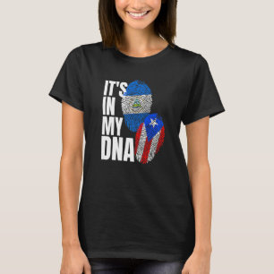 T-shirt Patrimoine drapeau ADN nicaraguayen et portoricain