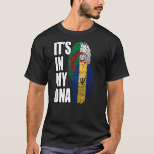 T-shirt Patrimoine Du Drapeau ADN Mélangé De La Barbade Et