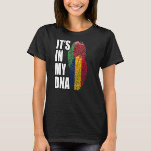 T-shirt Patrimoine Du Drapeau ADN Mélangé Tchadien Et Biél