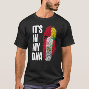 T-shirt Patrimoine Du Drapeau D'ADN De La Guinée Et Du Pér