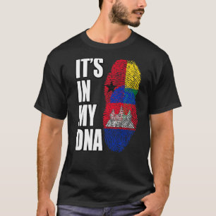 T-shirt Patrimoine Du Drapeau D'ADN Mélange De La Guinée-B