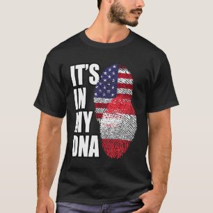 T-shirt Patrimoine Du Drapeau De L'ADN Mélangé Autrichien
