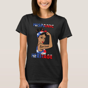 T-shirt Patrimoine hispanique Drapeau des femmes Boricua P