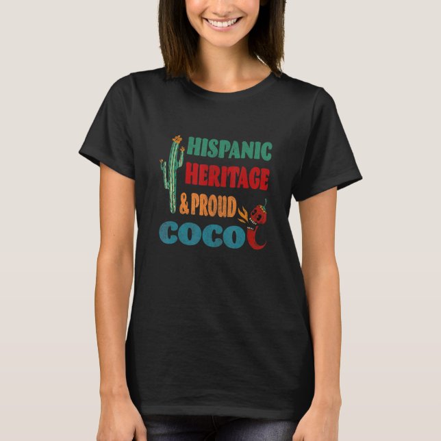 T-shirt Patrimoine hispanique et fière Coco (Devant)