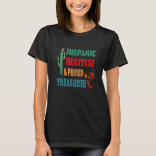 T-shirt Patrimoine hispanique et fière trésorière
